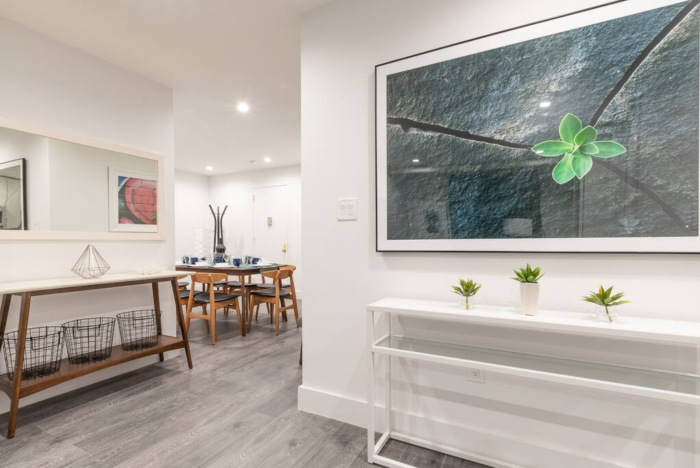 Luxurious spacious living area, stylish interior