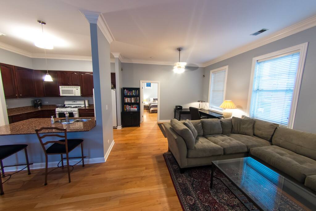 Open floor plan allows for great living and dining space as a family.