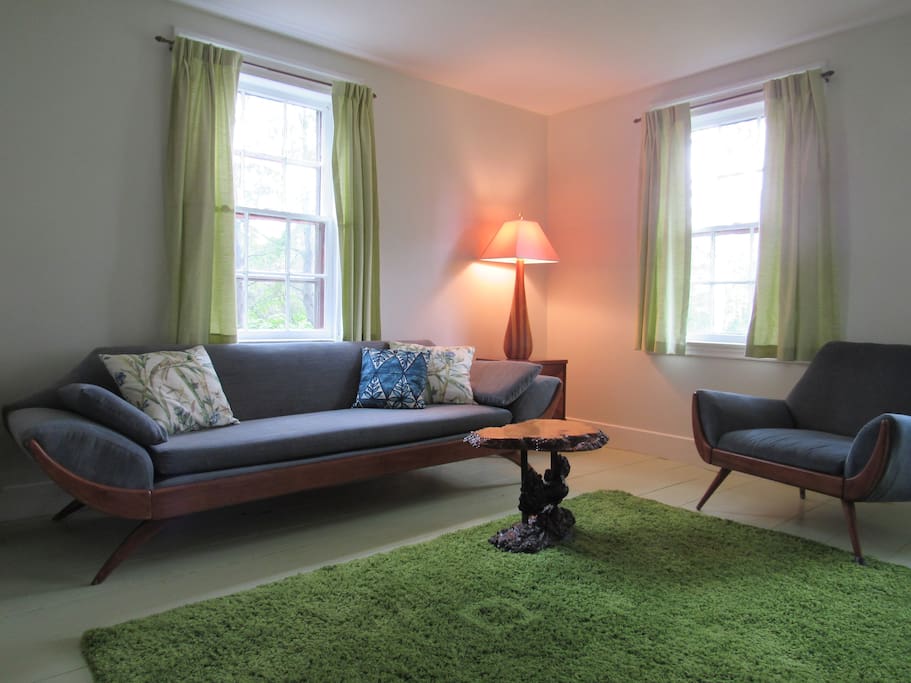Spacious living room with lots of natural light.