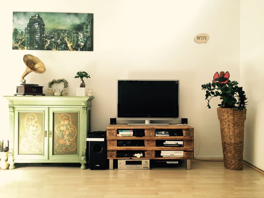living room with TV