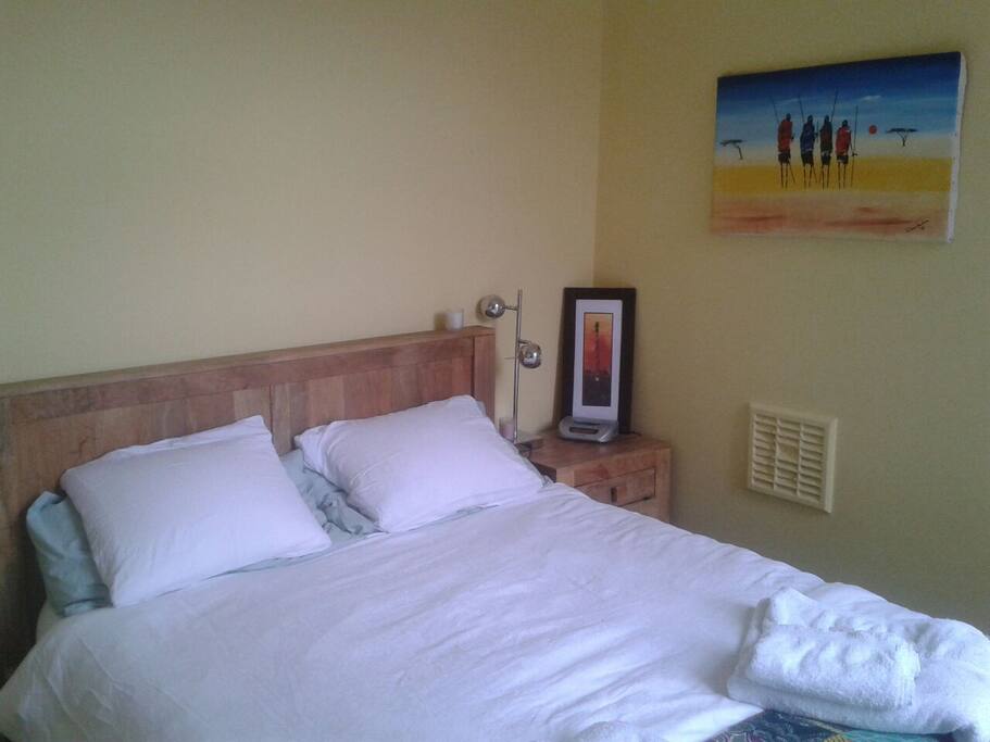 Crisp white linen and towels provided