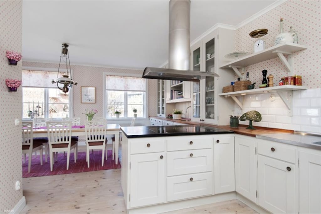 The large family kitchen at the heart of this home