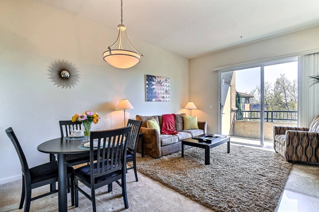 Living room and dining