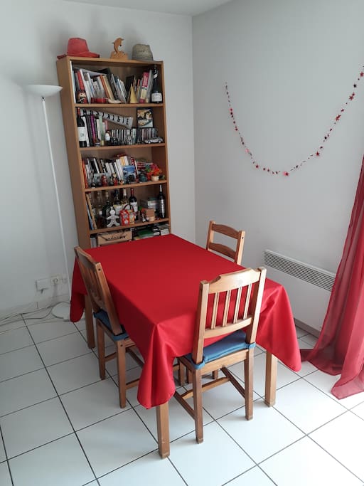 Dining table part of the living room
