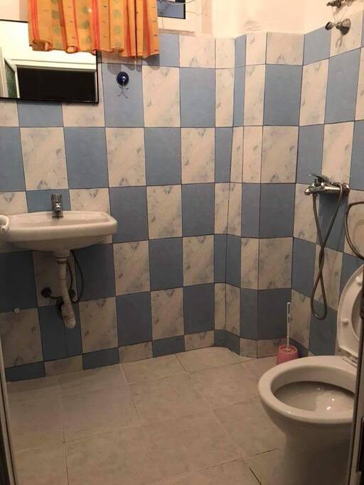 Toliet with all needed amentities.