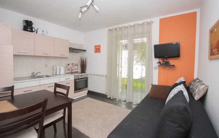 Wohneigentum Moderne Wohnzimmer Und Offene Küche Gebäude