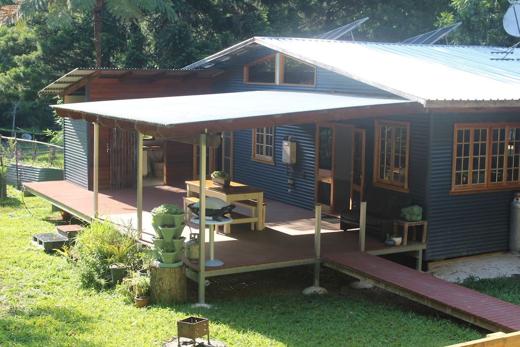 Enjoy relaxing or having a meal on the deck at any time of the day