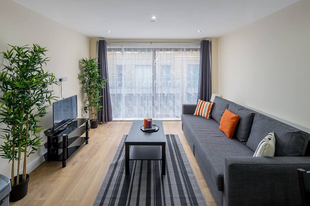 Lots of comfy seating that easily converts into a sofa bed