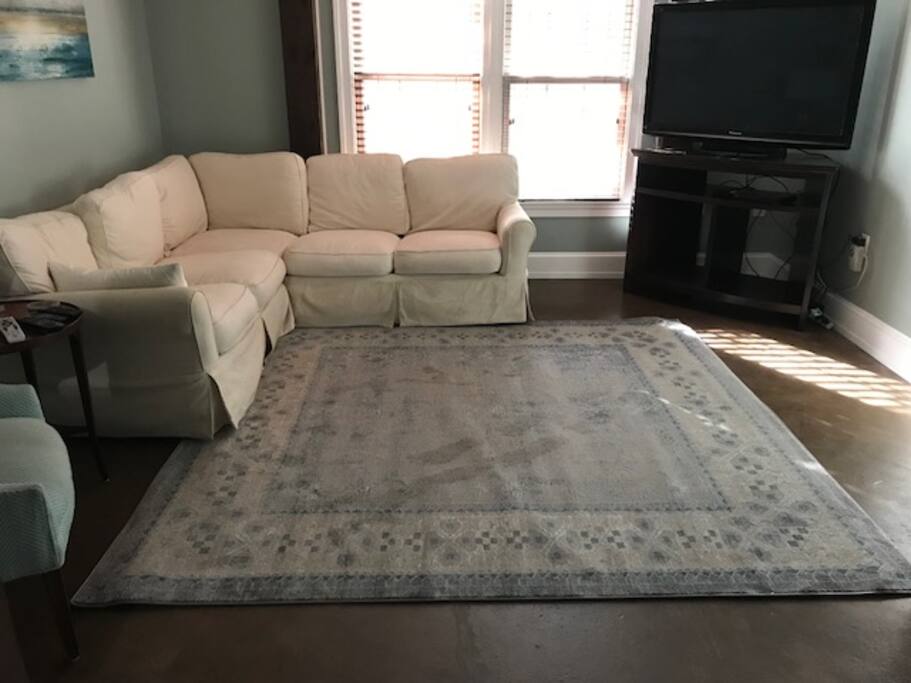 Den area with Direct TV.