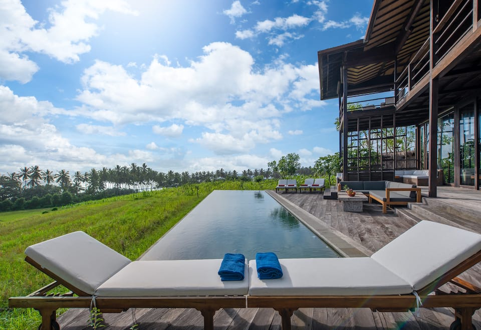 An ironwood villa above the rice terraces of west Bali, Selemadeg, Bali, Indonesia, photo 1 of 10