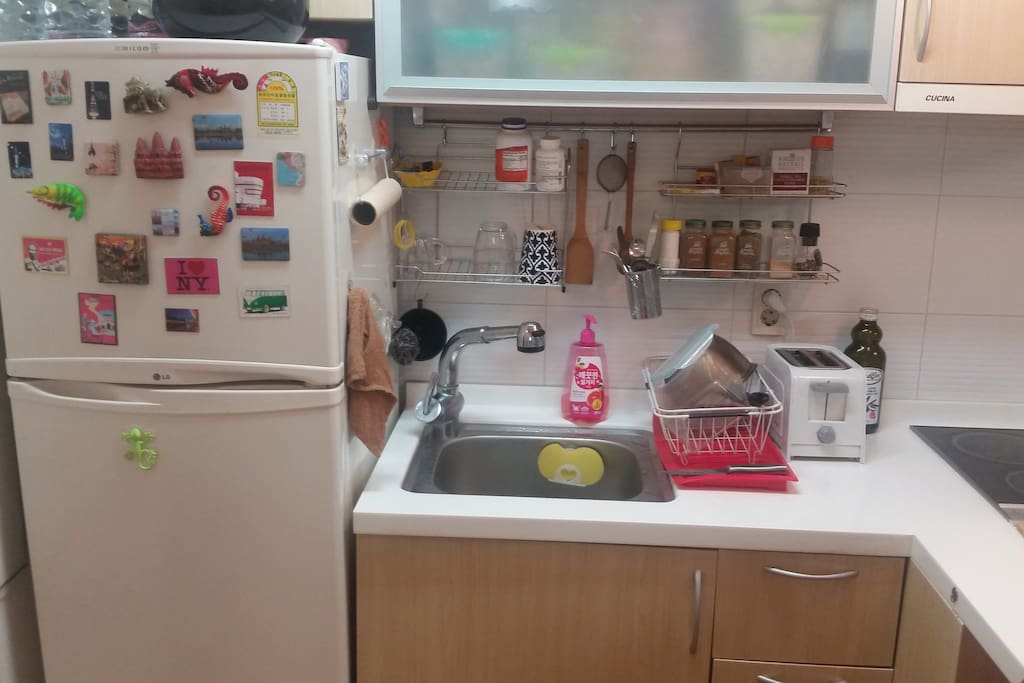 Can cook easily with pots and pans...plates and glasses, silverware etc.