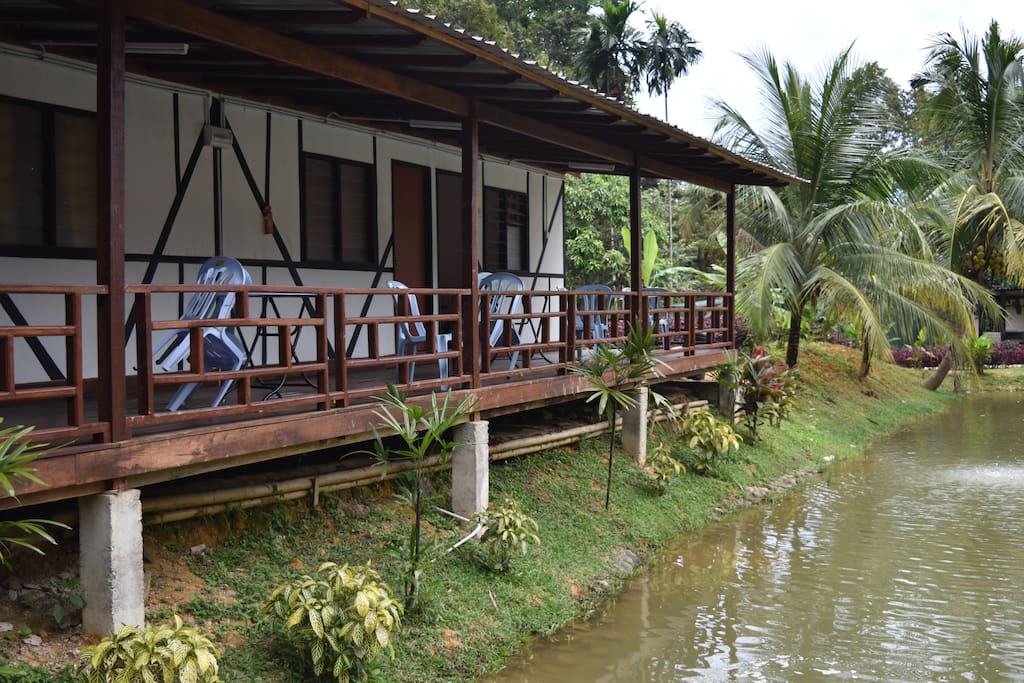 Tudor Pond rooms face the fishing pond.