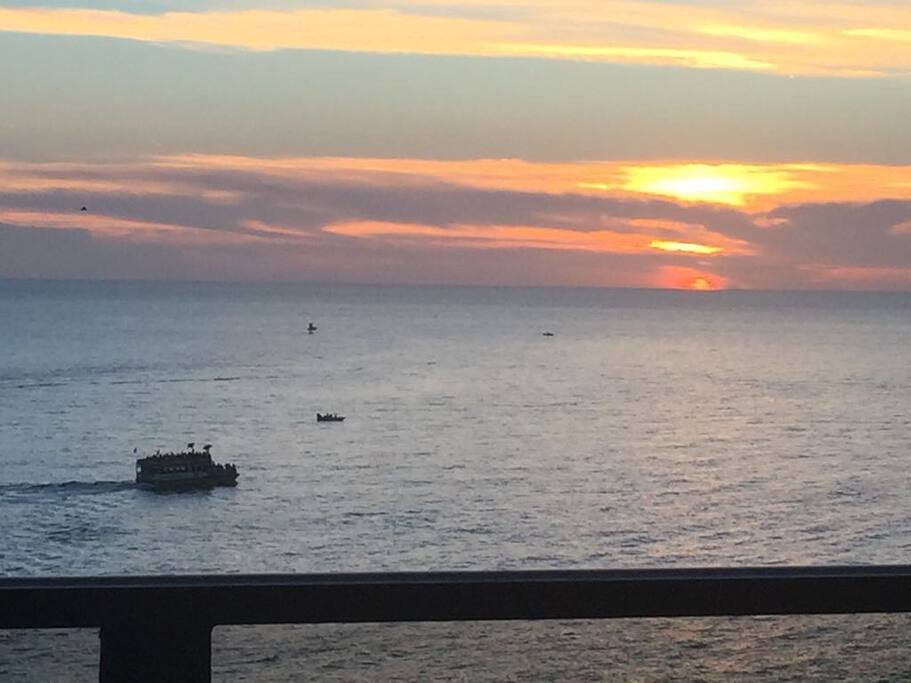 Sunset view off Balcony & Bedrooms 1 & 2