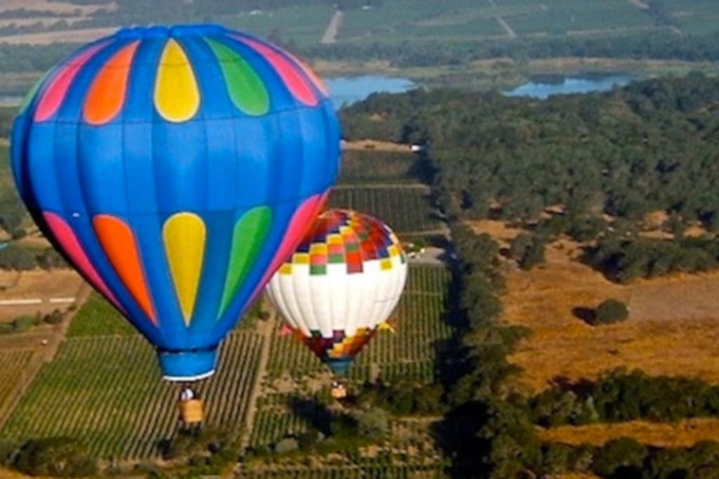 wine and balloons