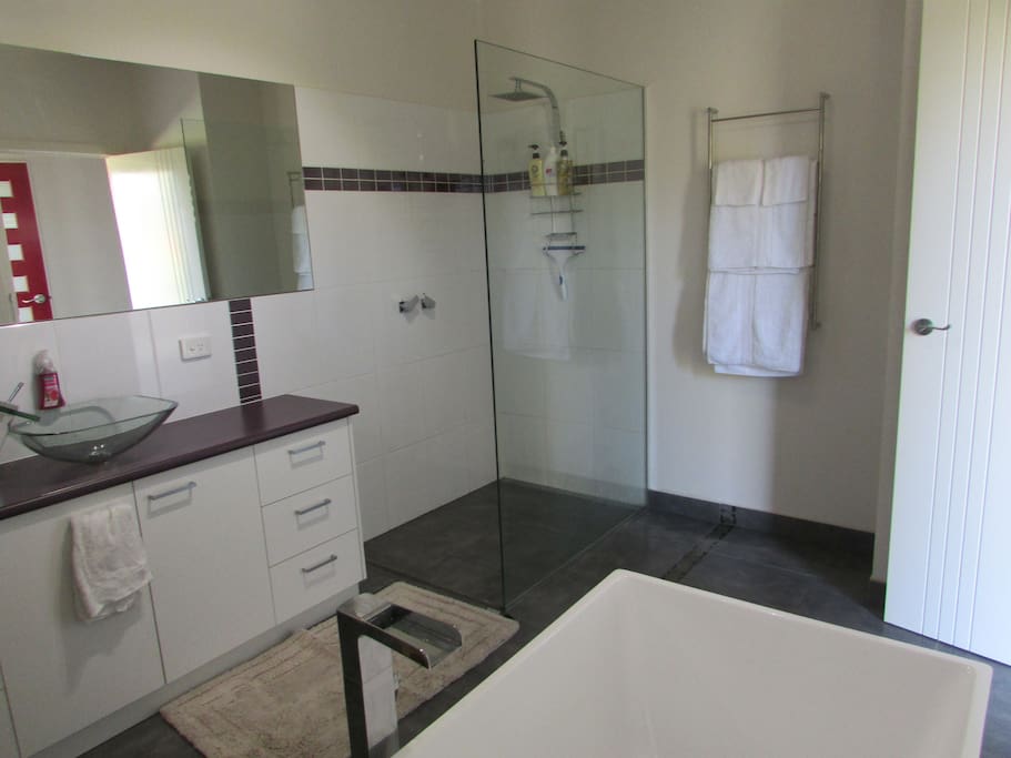 Large Guests only Bathroom with Large shower and Bath