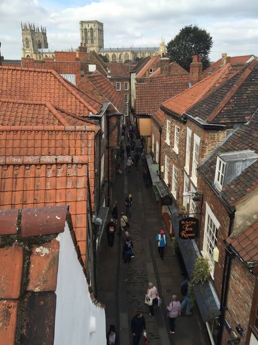 View towards the Minster with Shambles below.
