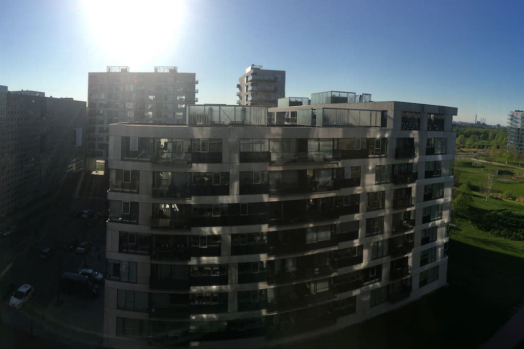 The view from the west-side balcony