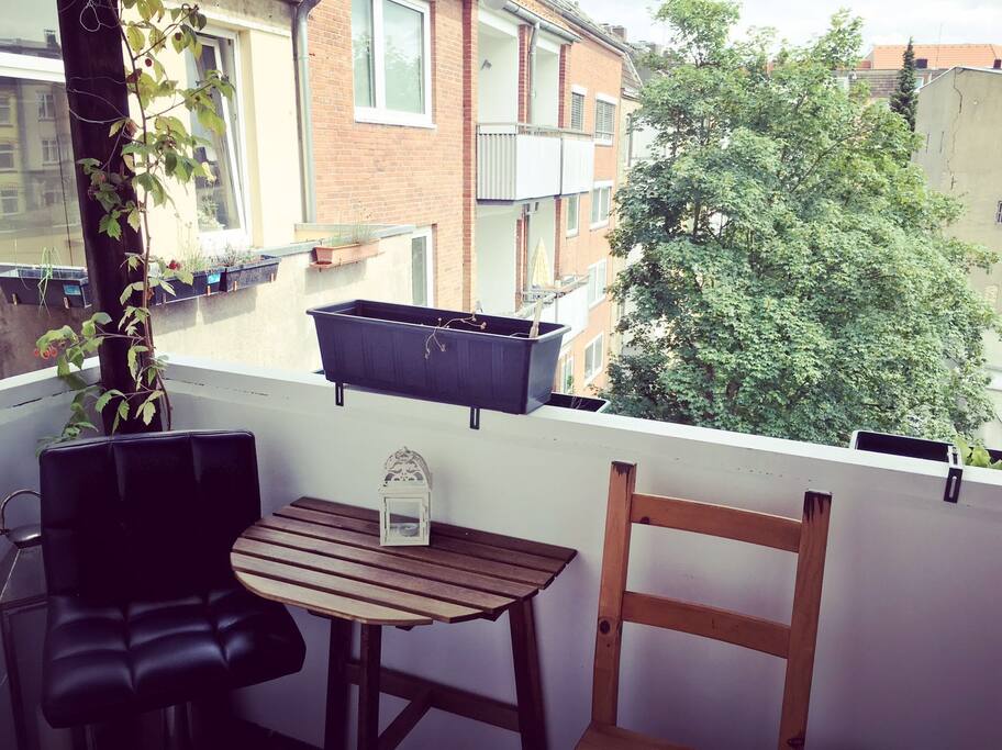balcony for the smokers and hammock chillers