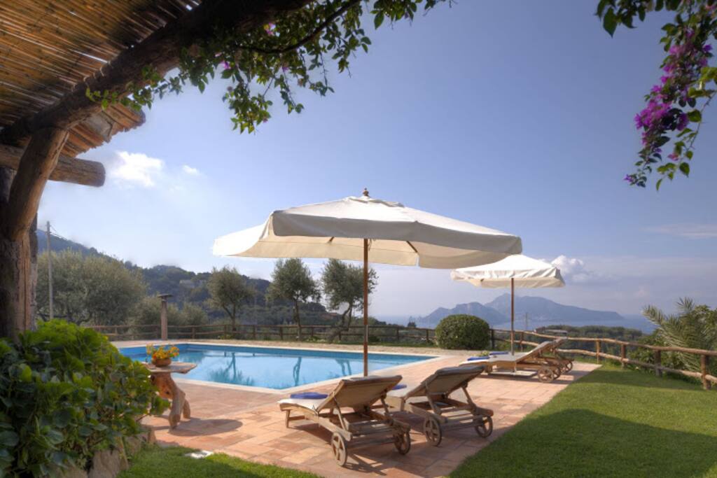 pool with Capri view