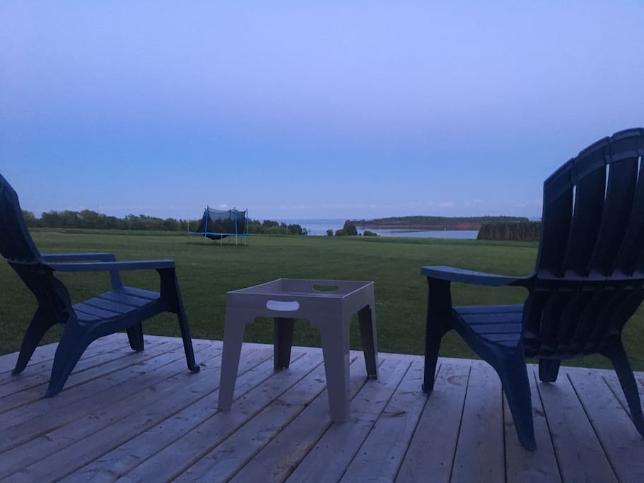 Enjoy our beautiful view from the front deck of our camper. Dusk in Rollo-Bay West.