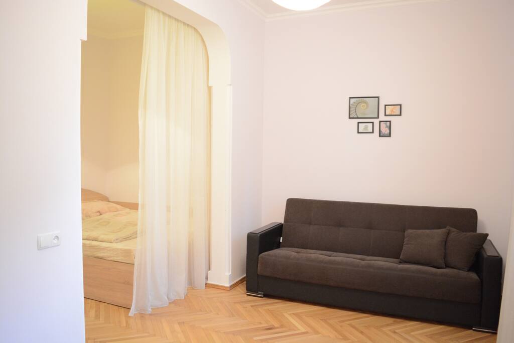 Living room and sleeping area