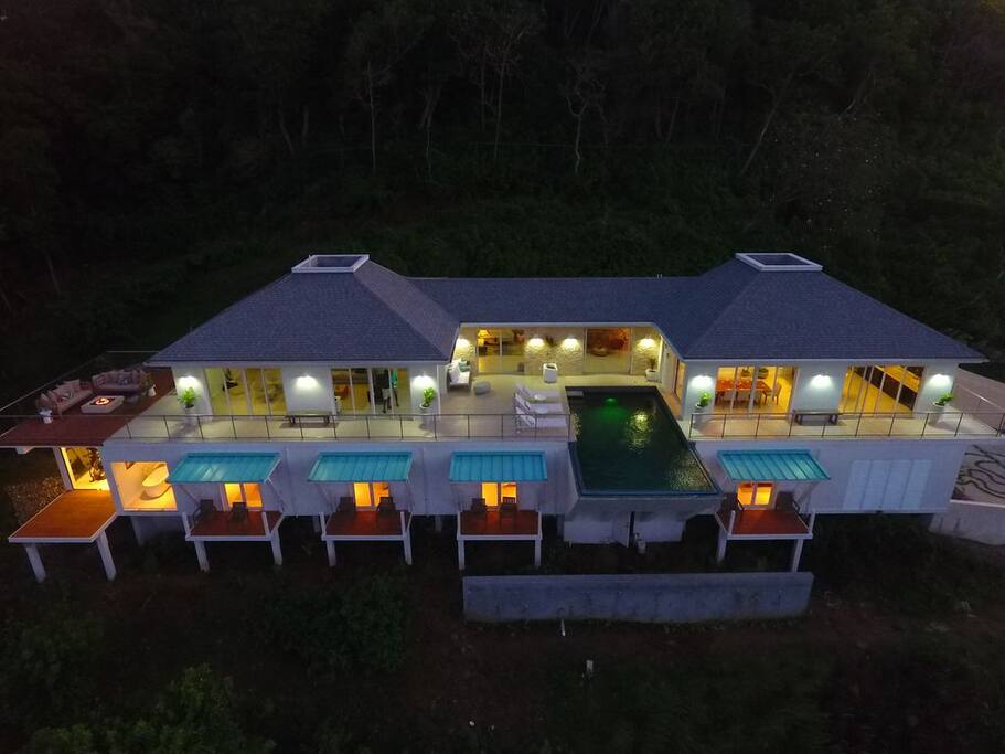 Yoga villa w/ infinity pool and private balconies