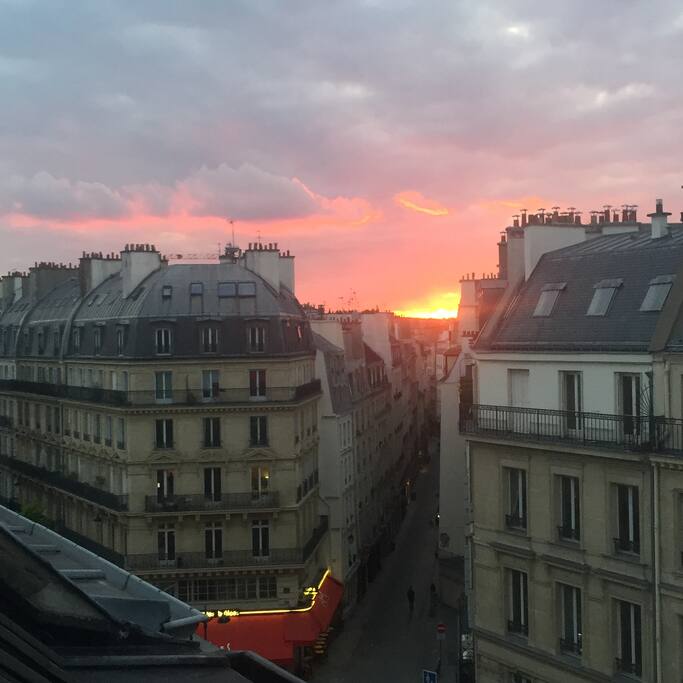Vue depuis le salon et la chambre