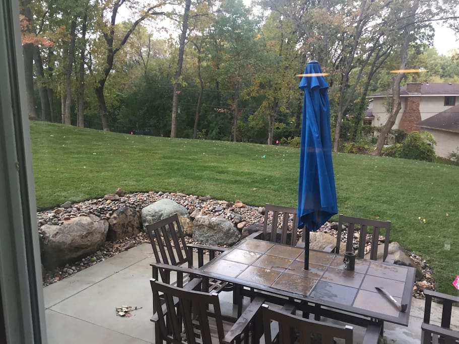 Beautiful fenced private backyard - new fire pit not pictured.