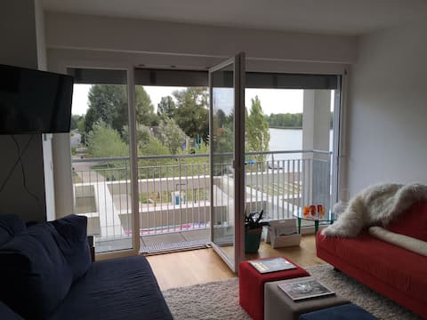 Successful Airbnb property: Apartment with water view right on the old Danube in Donaustadt
