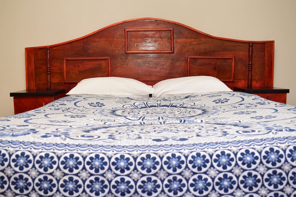 Front view of double bed