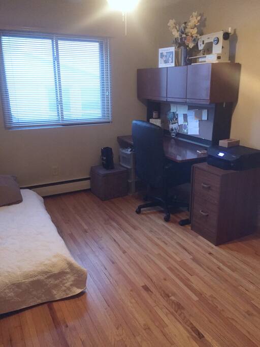 Full desk with printer access!