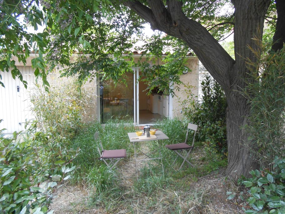 Ecrin de verdure au calme dans un jardin