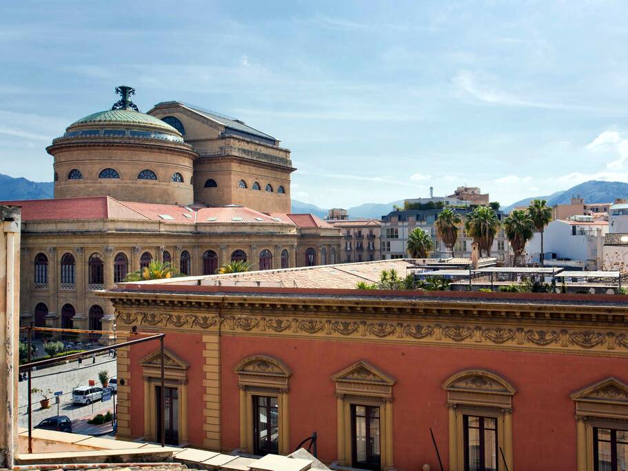 View overlooking the theater