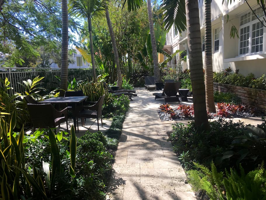 Garden entrance
inside gate.