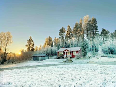 Cabin with a nice view of the lake and good hiking trails.