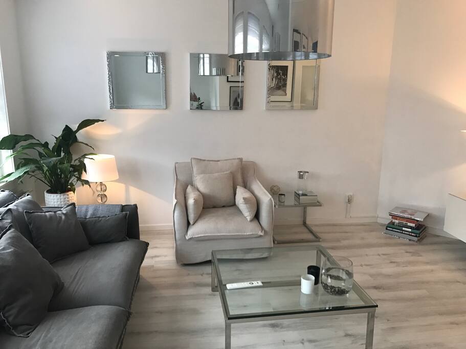 Welcome to my spacious light modern living room