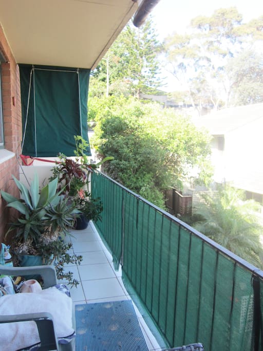 Long spacious and private balcony