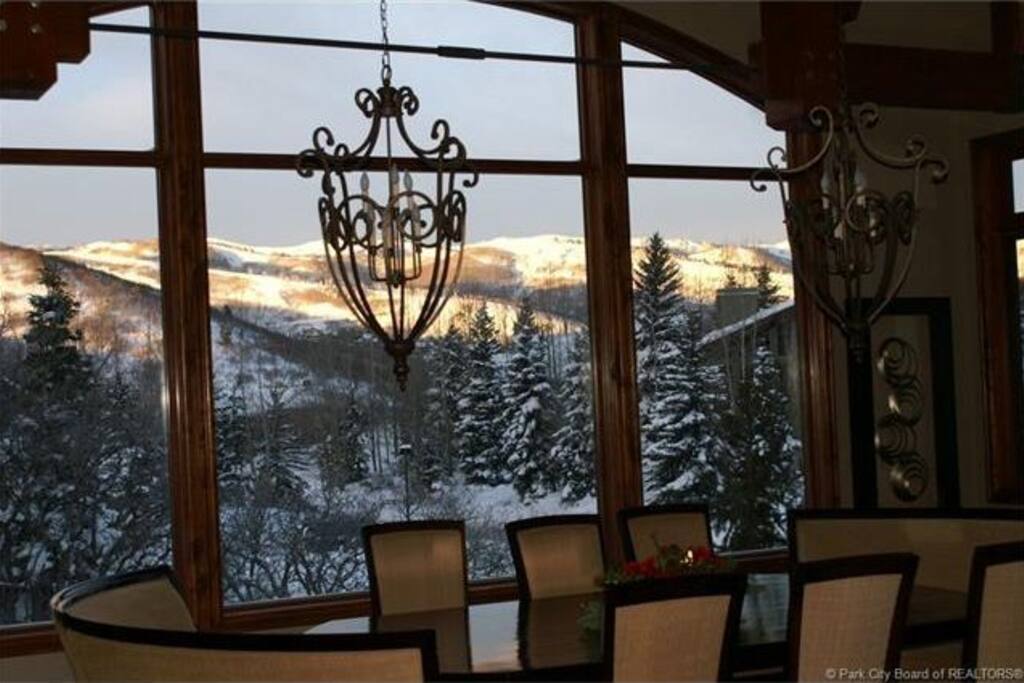 Ski Runs view from kitchen, dining room
