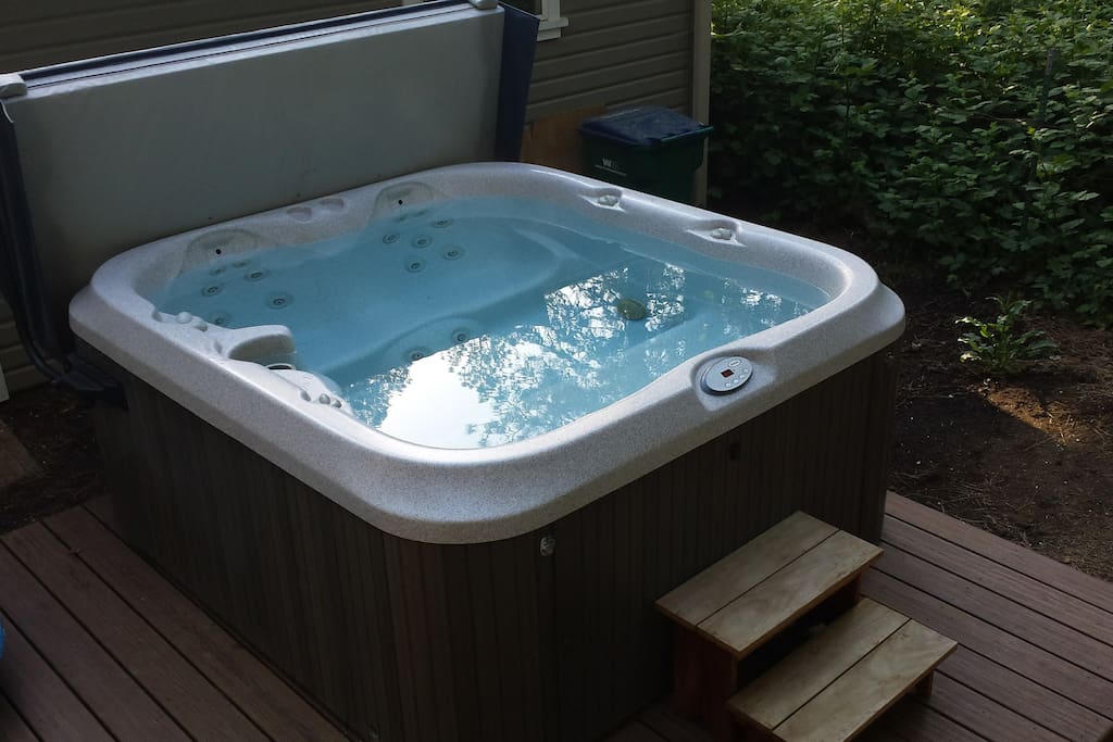 Great hot tub, bring a cup of espresso in the morning or star watch at night.