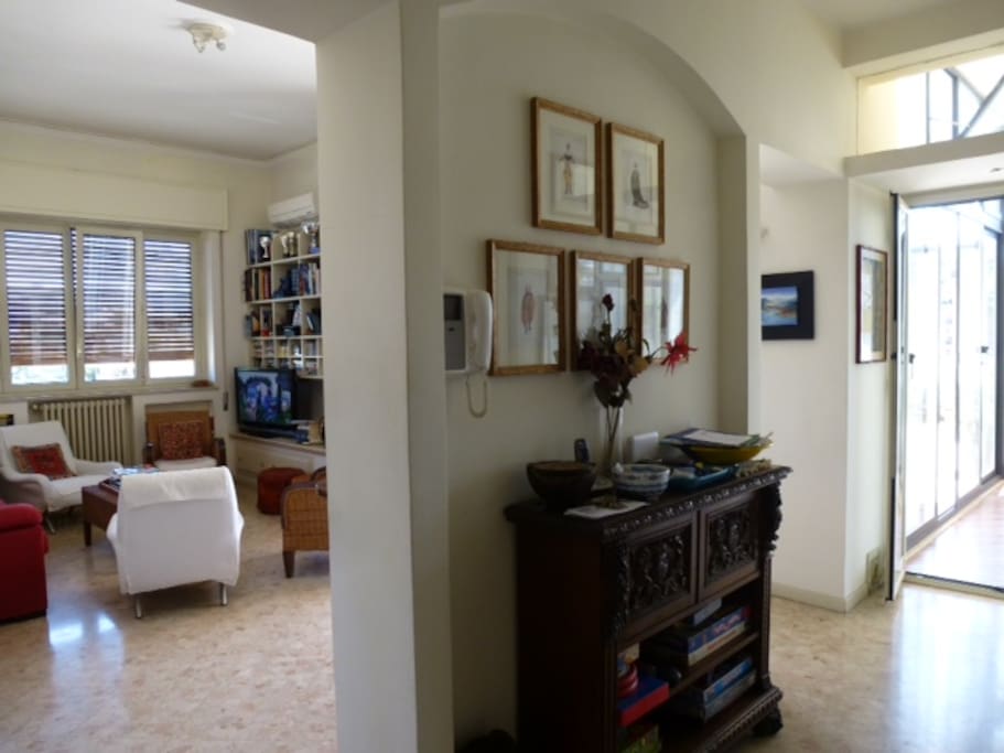 From the entrance door
