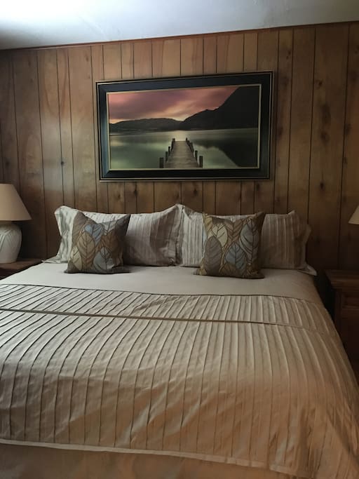 Sleep in the comfort of a king sized bed.
