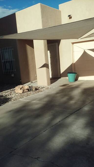 Front of townhouse with off-street parking