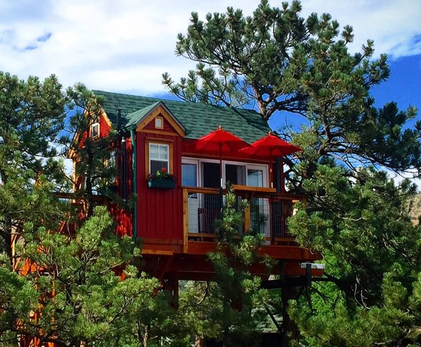 Little Red Treehouse Treehouses for Rent in Lyons Little Red Treehouse Treehouses for Rent in Lyons