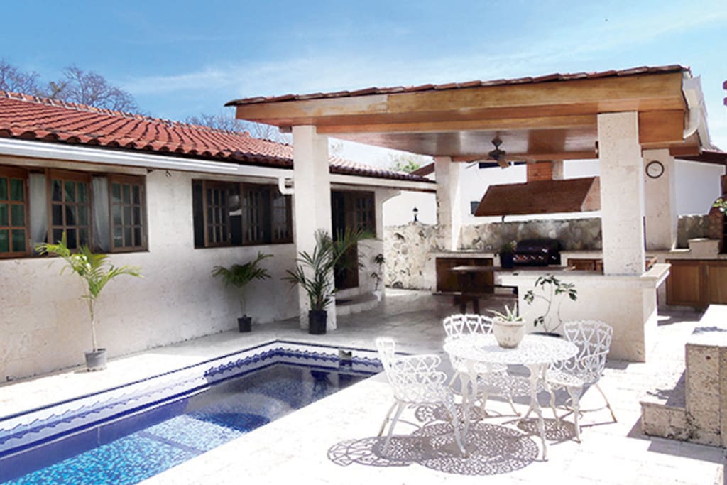 Pool and outdoor kitchen