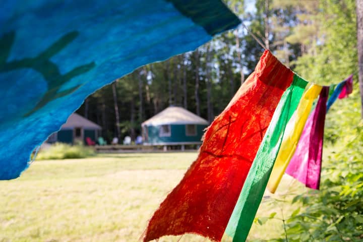 Norumbega Green Double-Yurt, "Peace & Quiet"