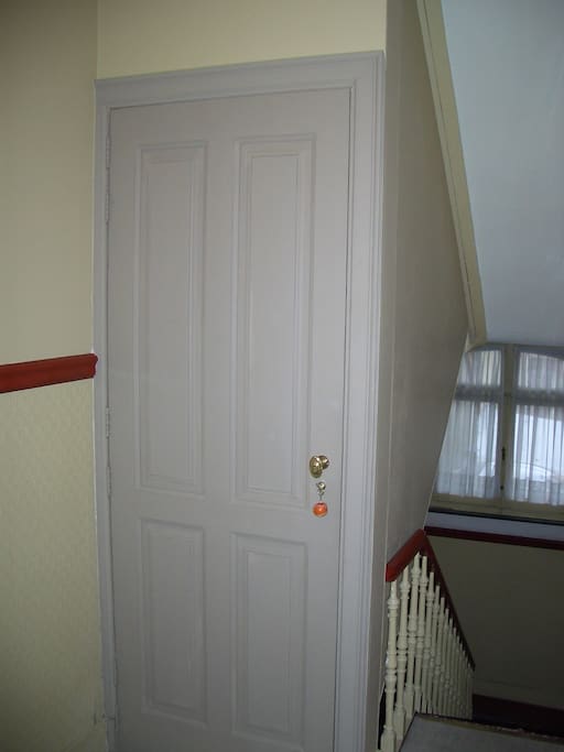 The entrance door of the duplex