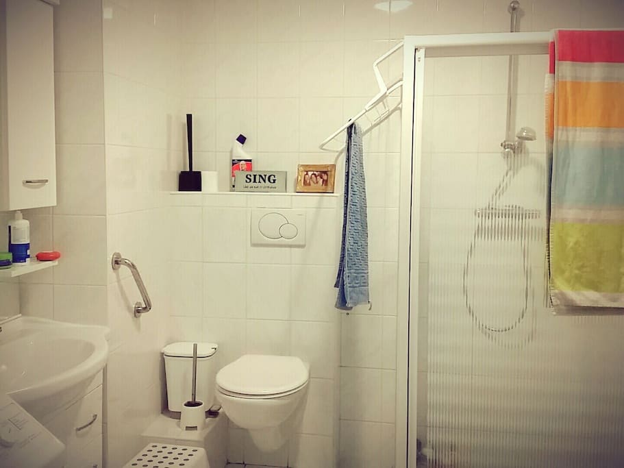 Bathroom with toilet and shower