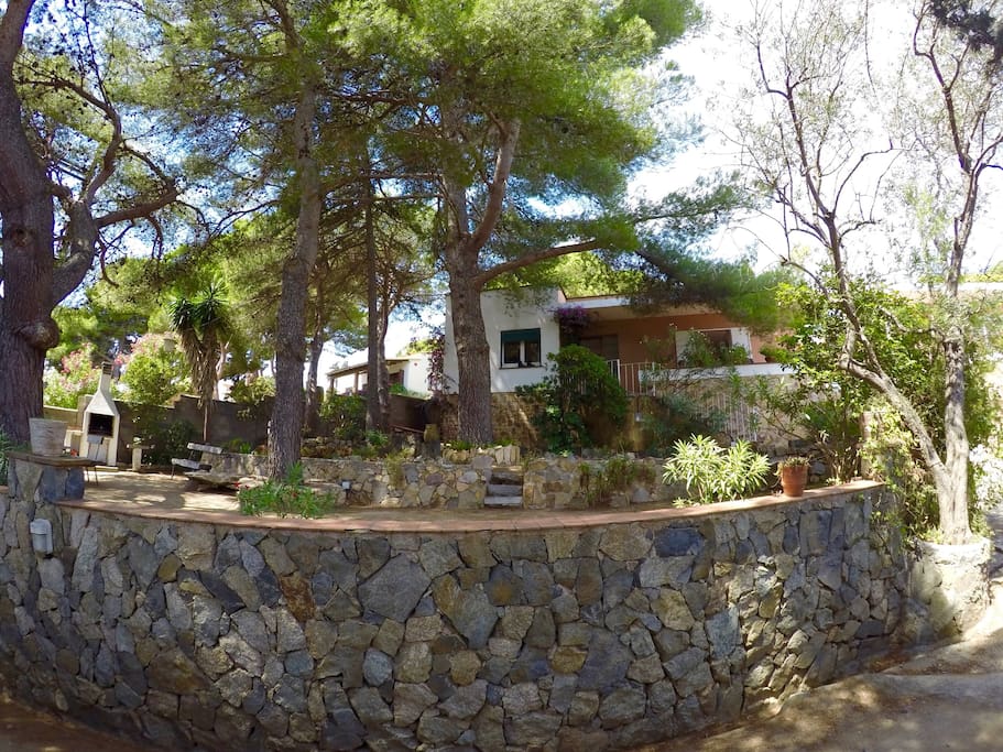 Long View of the Private Villa A Garden