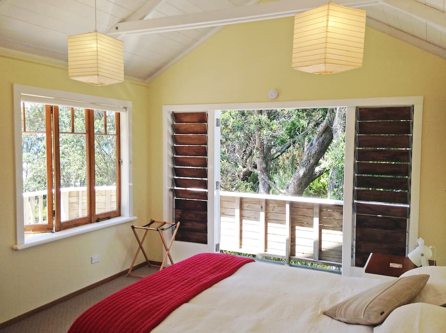 Enjoy the views from the King size bed.