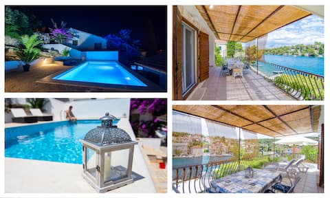 Successful Airbnb property: Beautiful house 5 m from sea with heating pool in Splitska